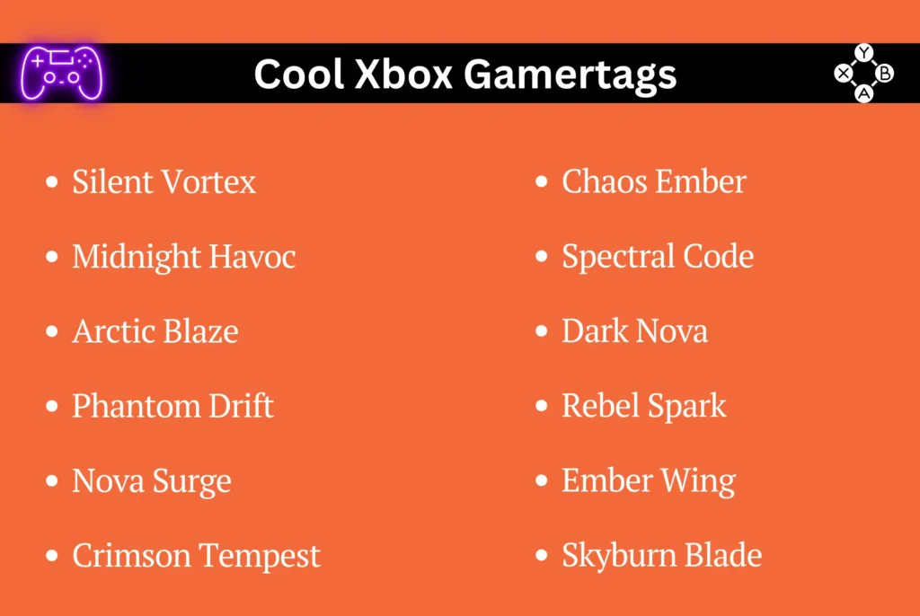 Cool Xbox Gamertags