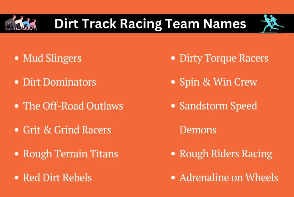 Dirt Track Racing Team Names