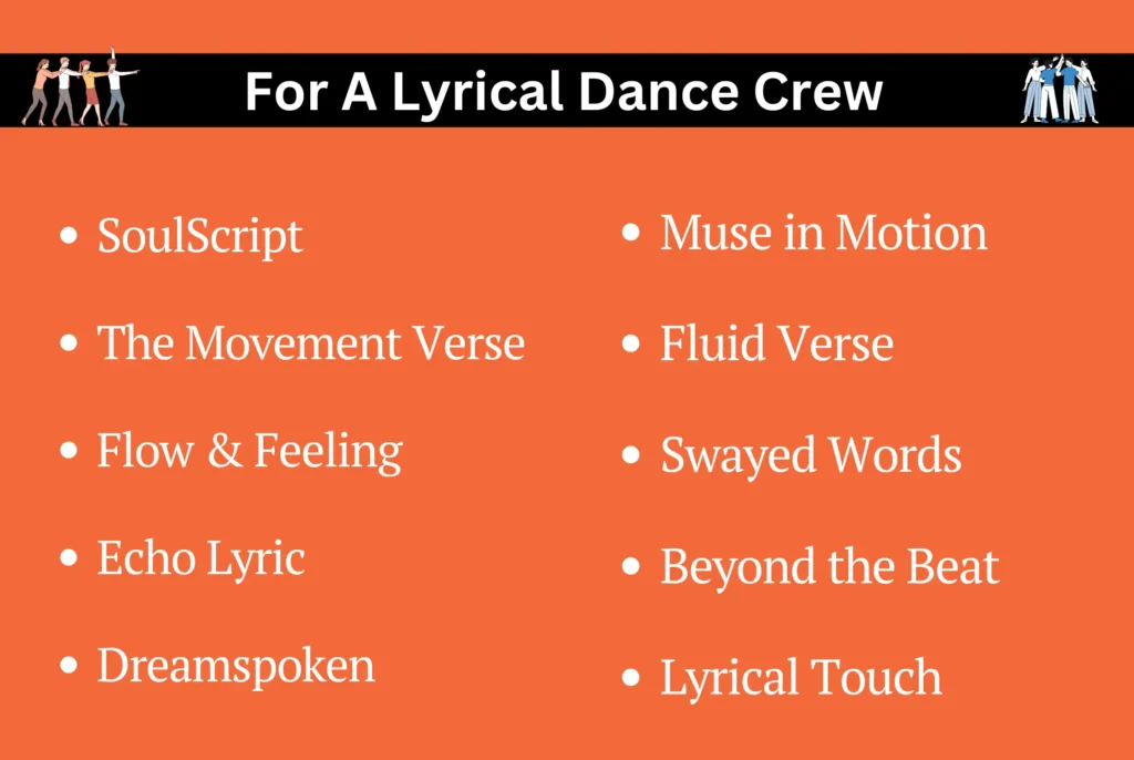 For A Lyrical Dance Crew