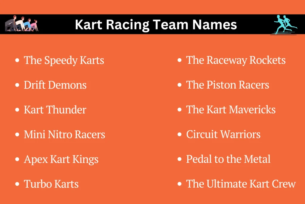 Kart Racing Team Names