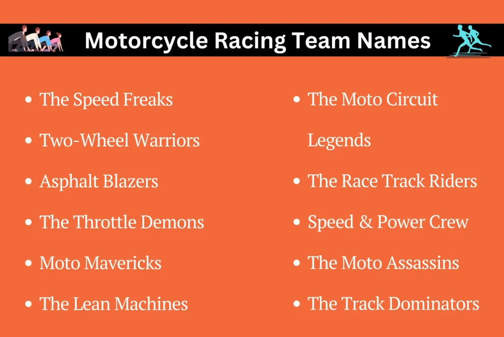 Motorcycle Racing Team Names
