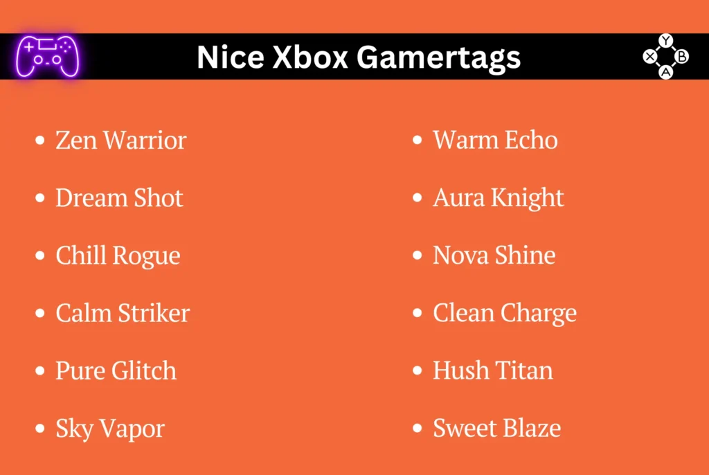 Nice Xbox Gamertags