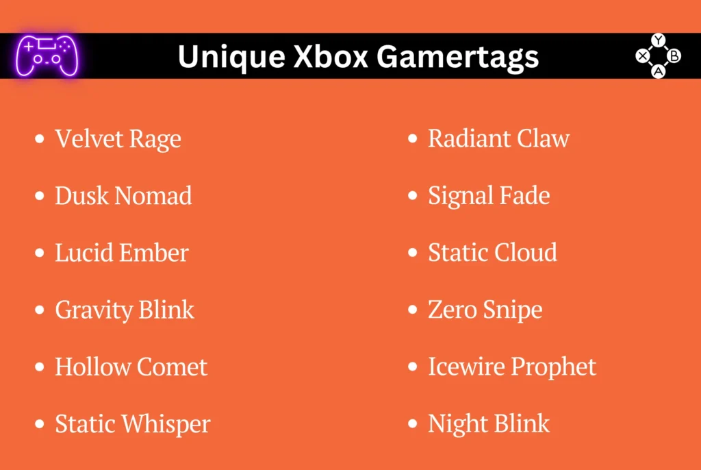 Unique Xbox Gamertags