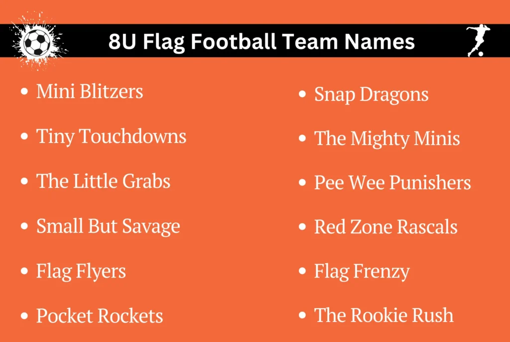 8U Flag Football Team Names