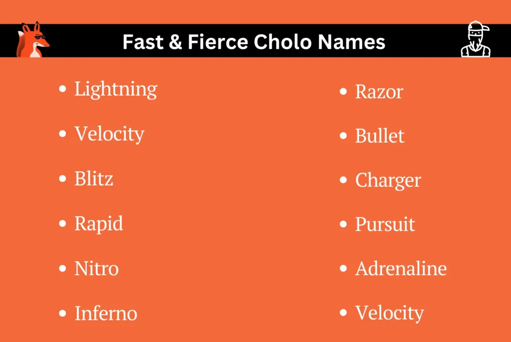 Fast & Fierce Cholo Names