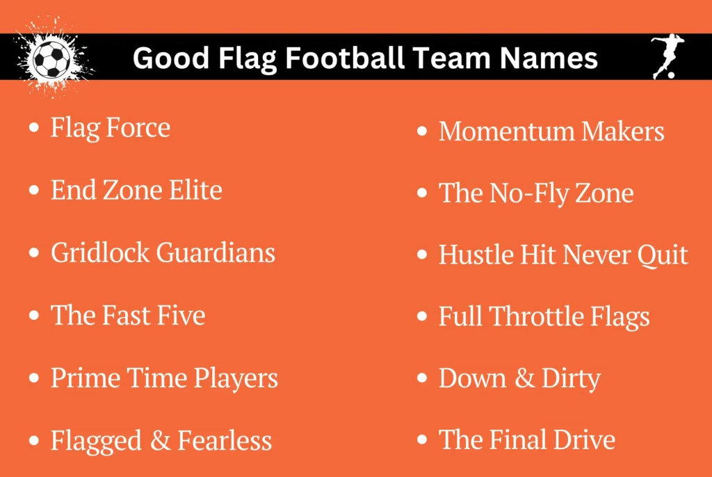 Good Flag Football Team Names