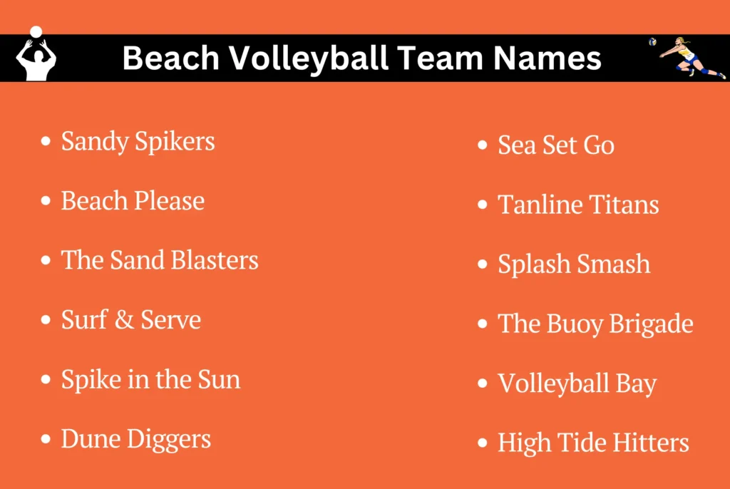 Beach Volleyball Team Names
