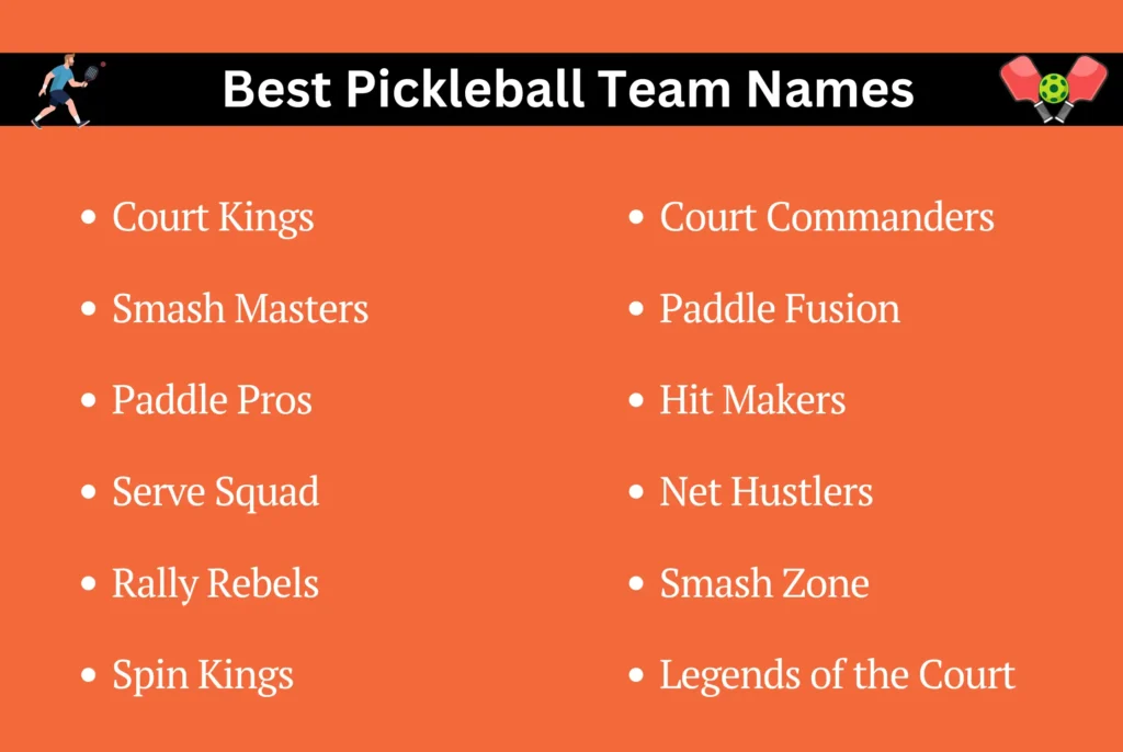 Best Pickleball Team Names