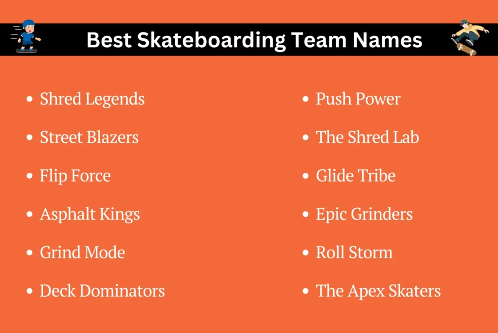 Best Skateboarding Team Names