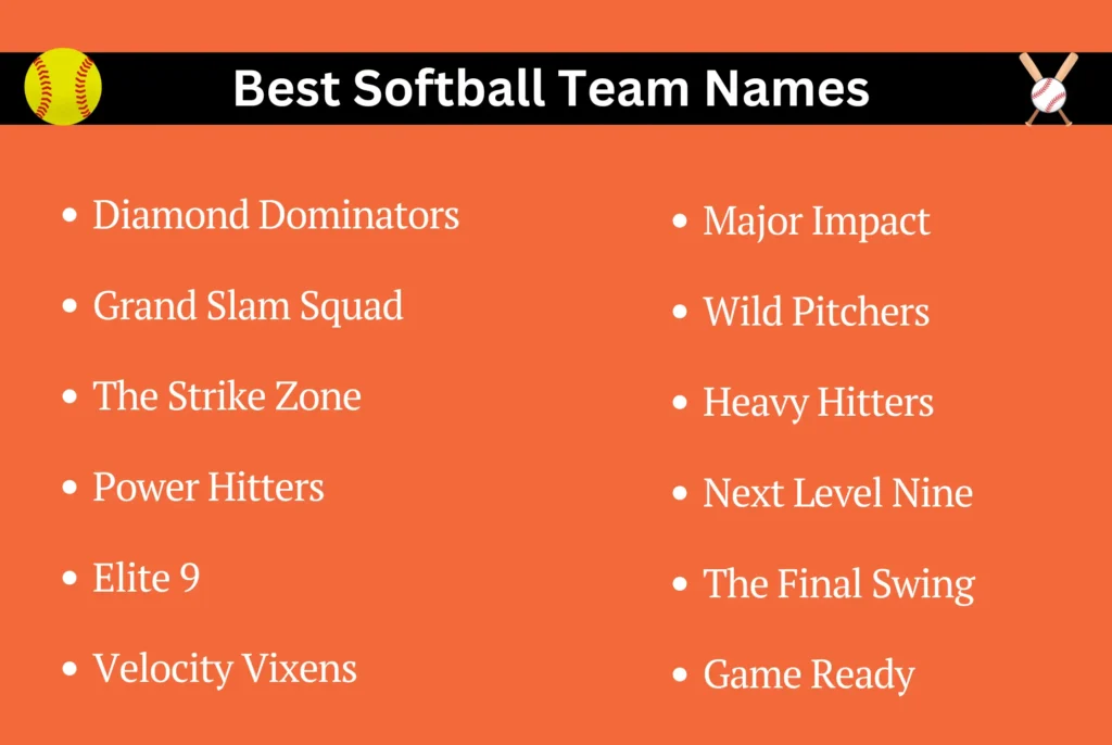 Best Softball Team Names