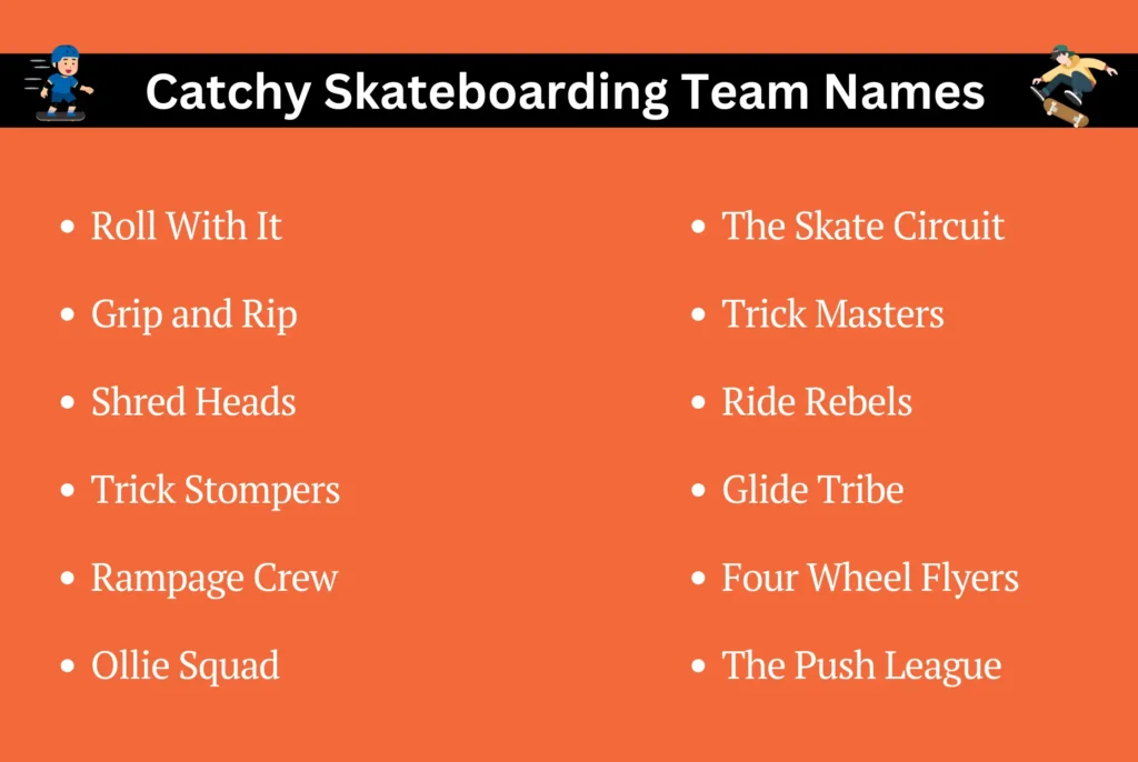 Catchy Skateboarding Team Names