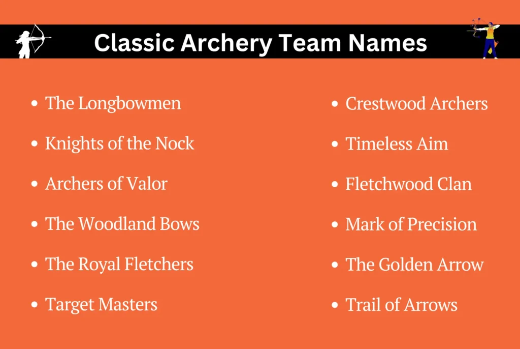 Classic Archery Team Names