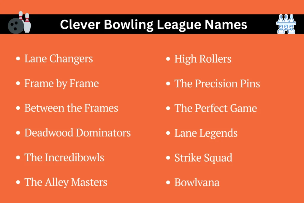 Clever Bowling League Names