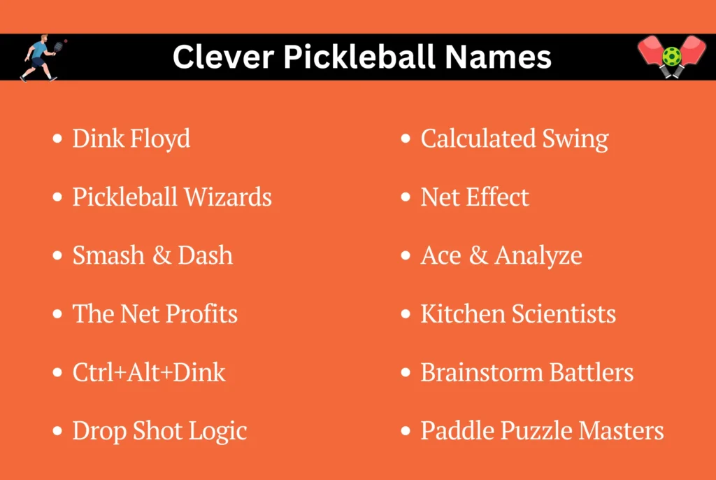 Clever Pickleball Names