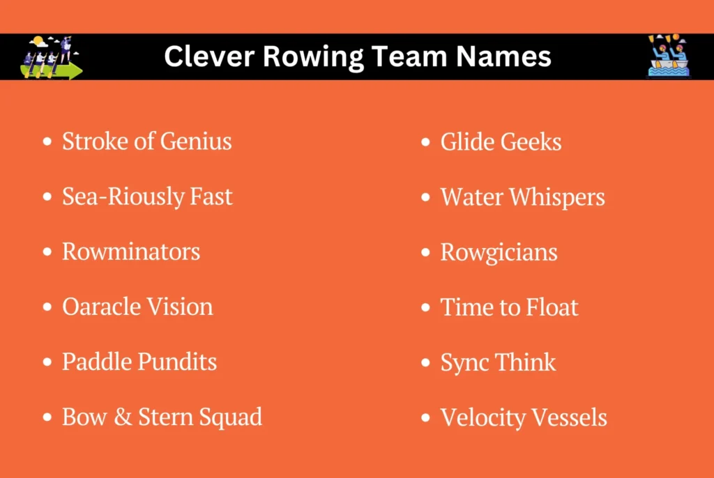 Clever Rowing Team Names