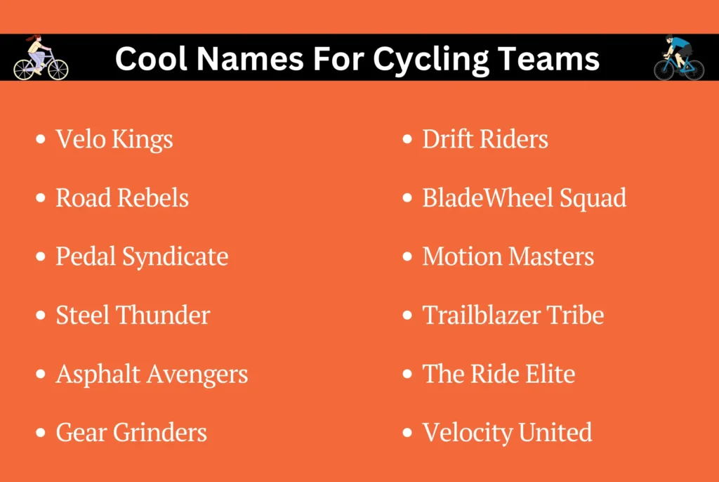 Cool Names For Cycling Teams