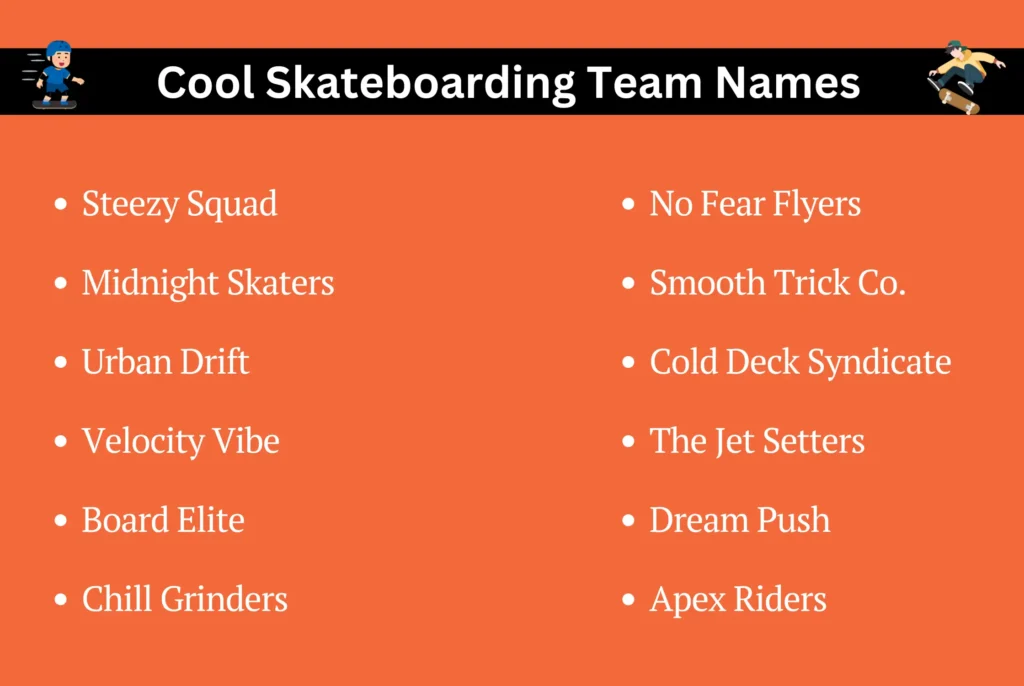 Cool Skateboarding Team Names