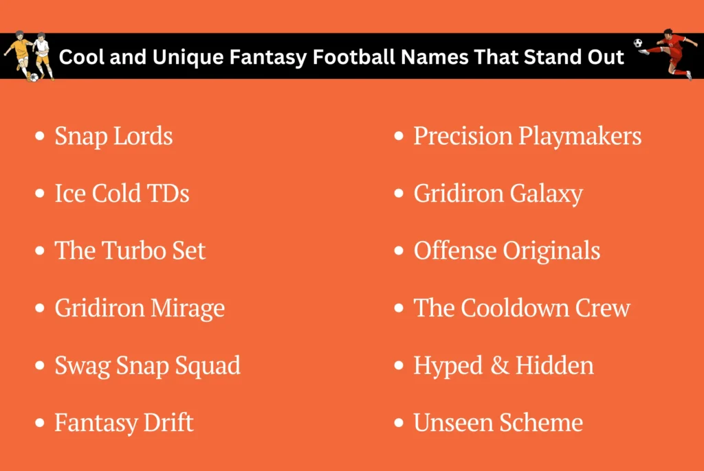 Cool and Unique Fantasy Football Names That Stand Out