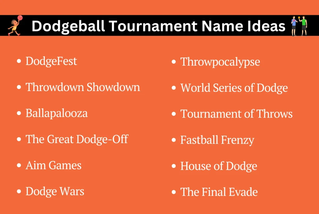 Dodgeball Tournament Name Ideas