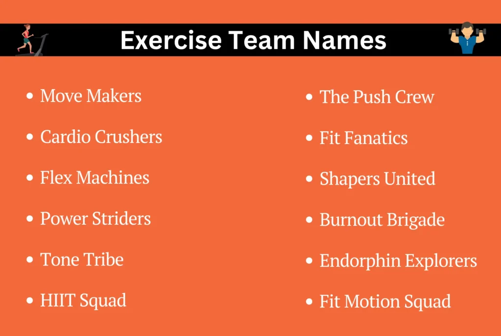 Exercise Team Names