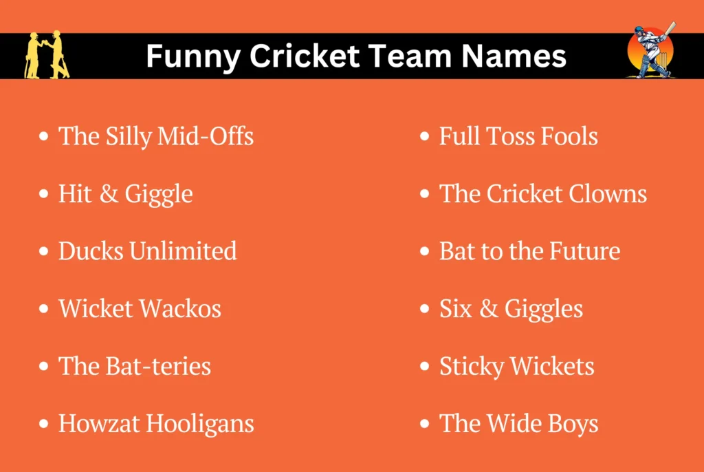 Funny Cricket Team Names