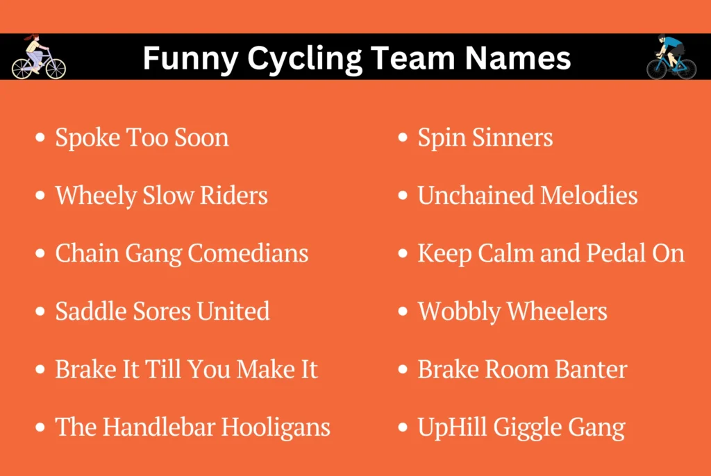 Funny Cycling Team Names