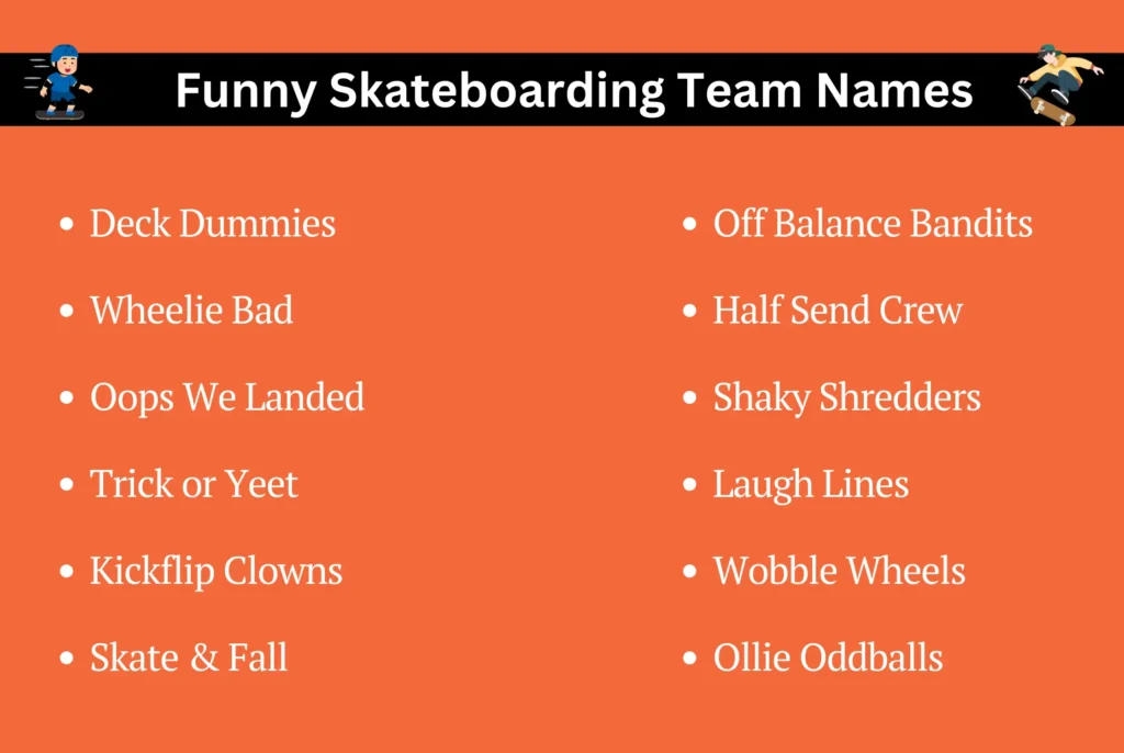 Funny Skateboarding Team Names