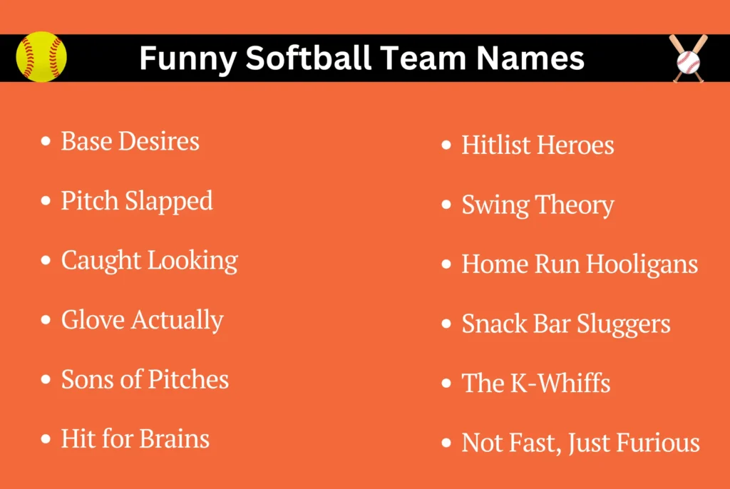 Funny Softball Team Names