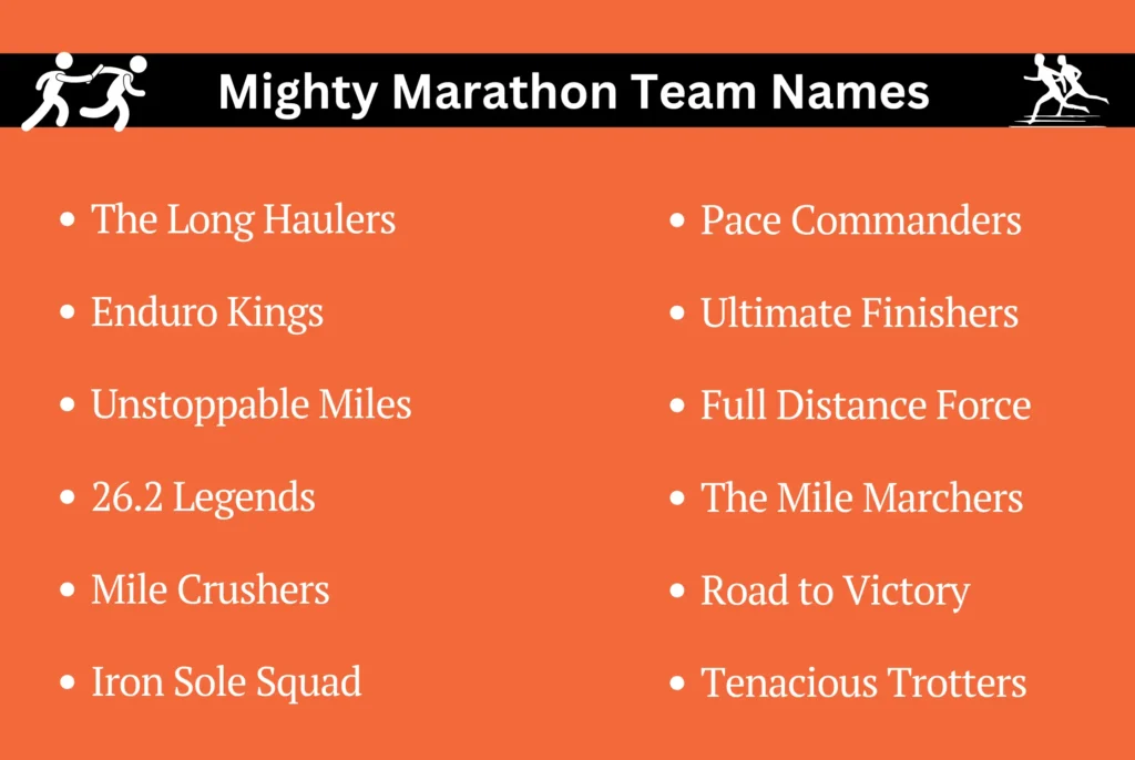 Mighty Marathon Team Names