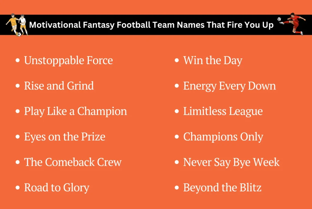 Motivational Fantasy Football Team Names That Fire You Up