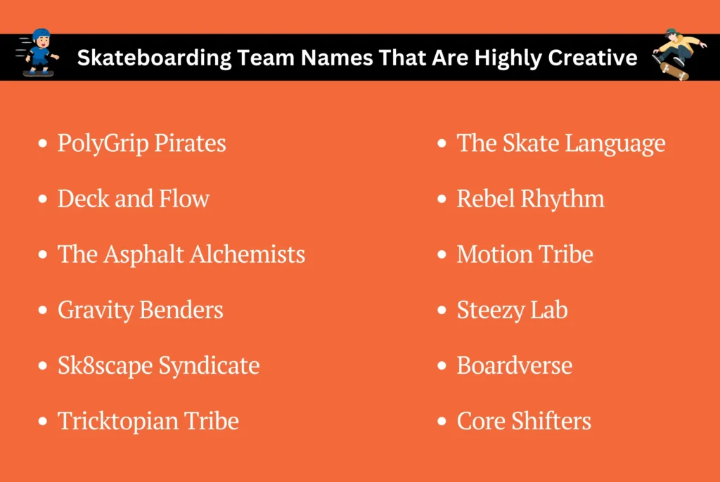 Skateboarding Team Names That Are Highly Creative