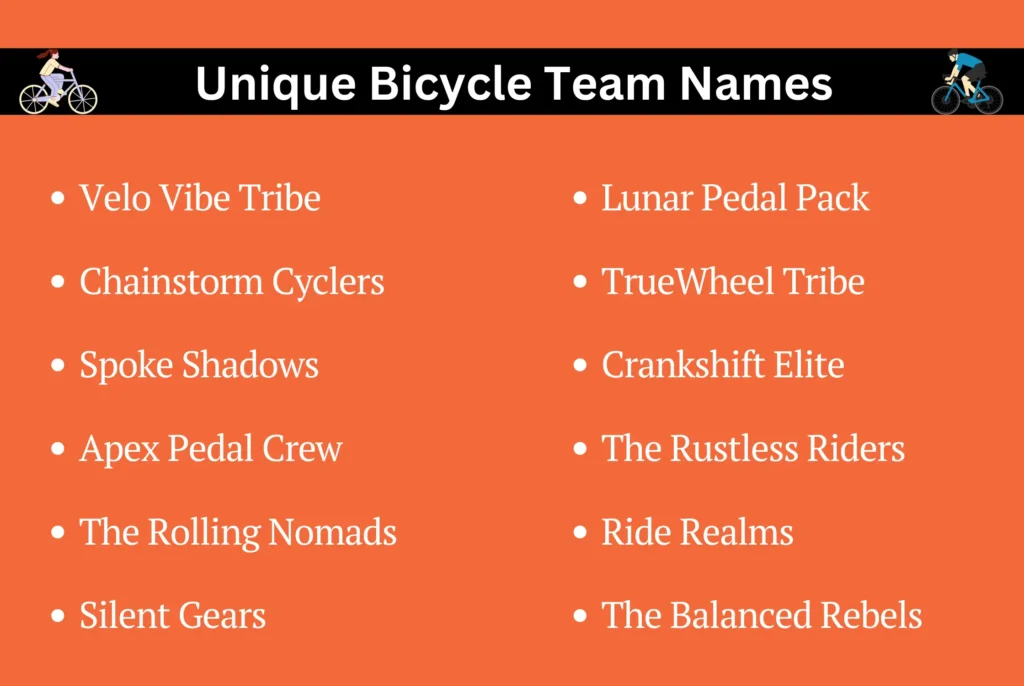 Unique Bicycle Team Names