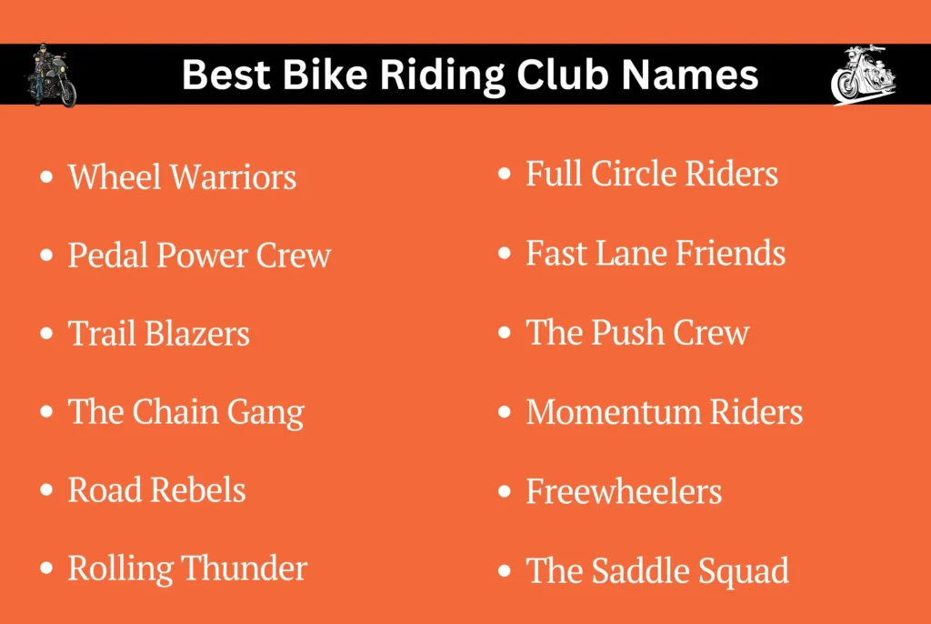 Best Bike Riding Club Names