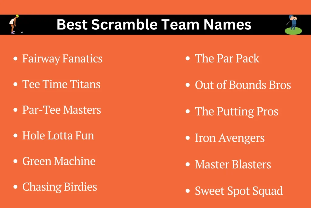Best Scramble Team Names