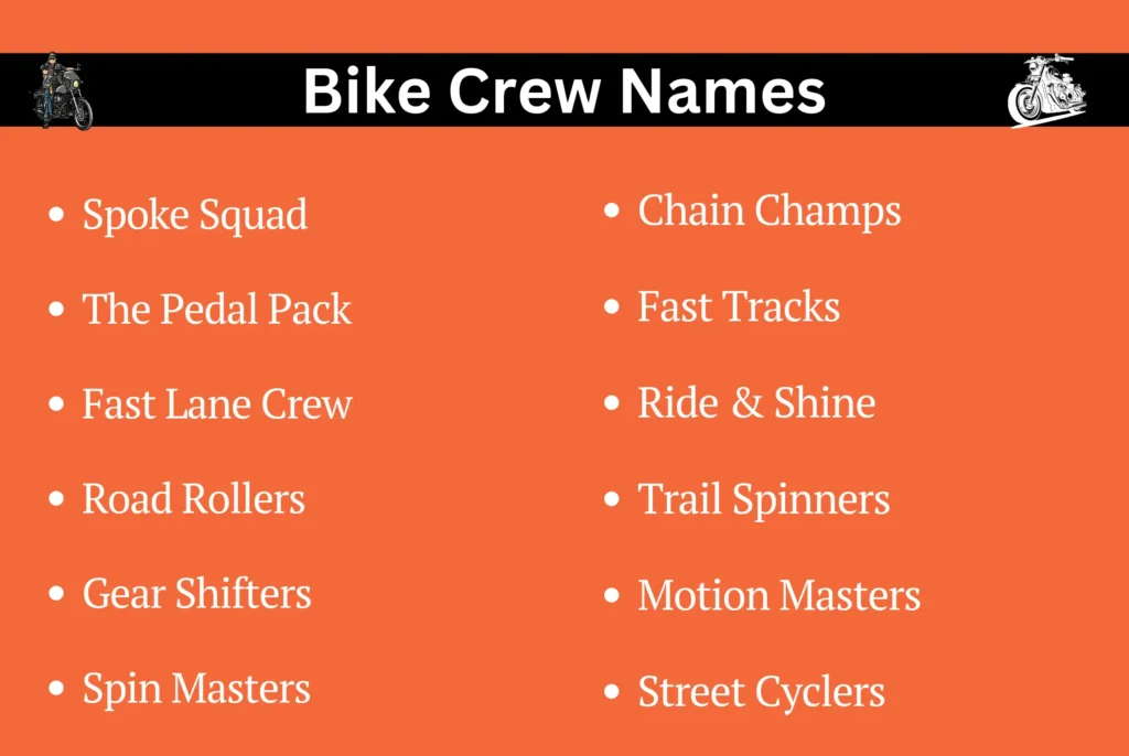 Bike Crew Names