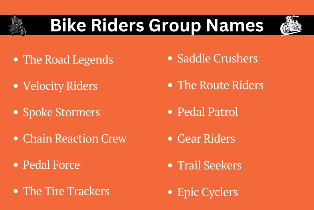 Bike Riders Group Names