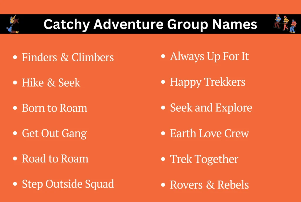 Catchy Adventure Group Names