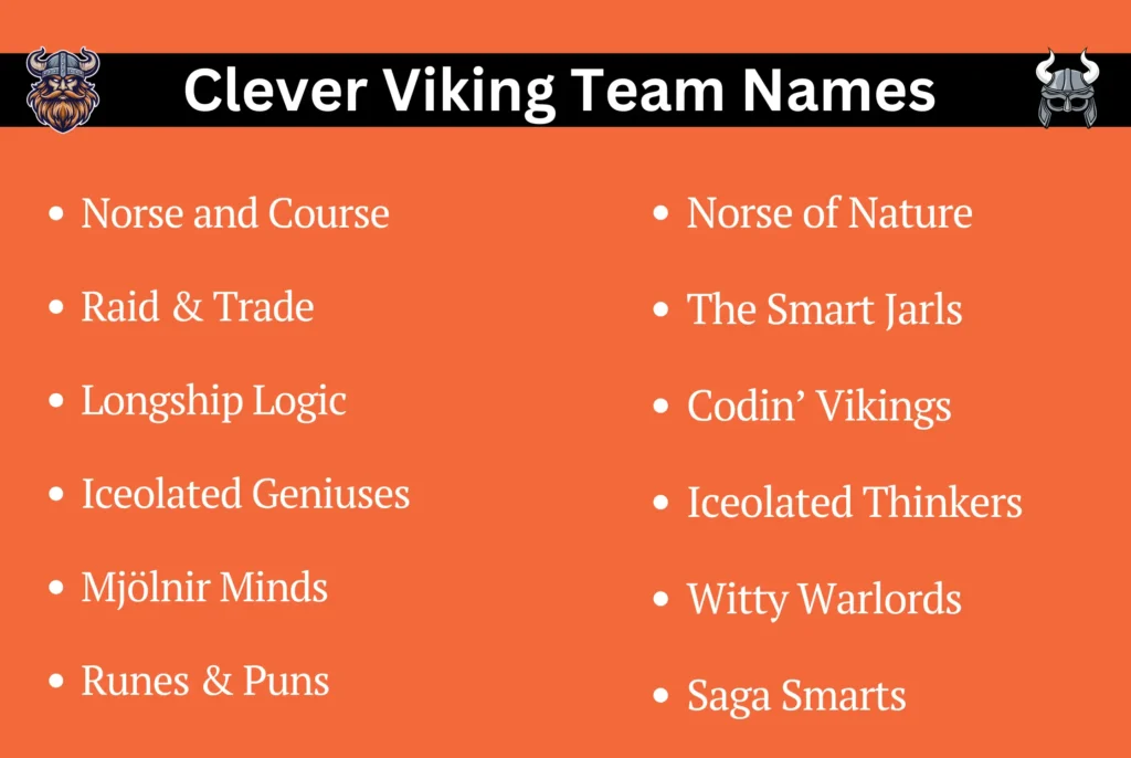 Clever Viking Team Names