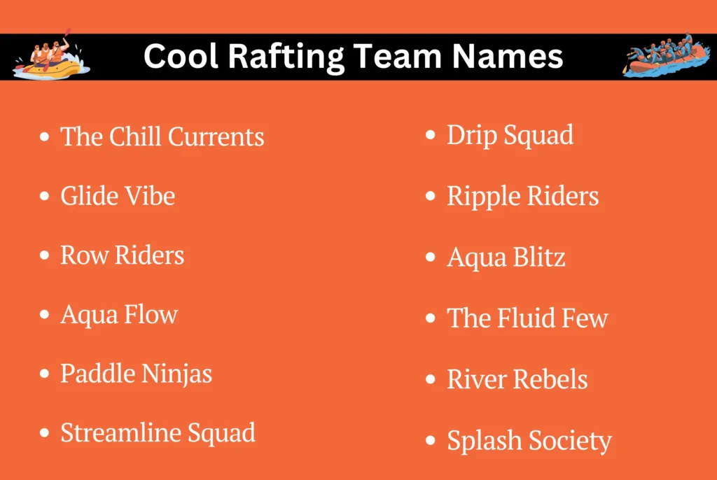 Cool Rafting Team Names