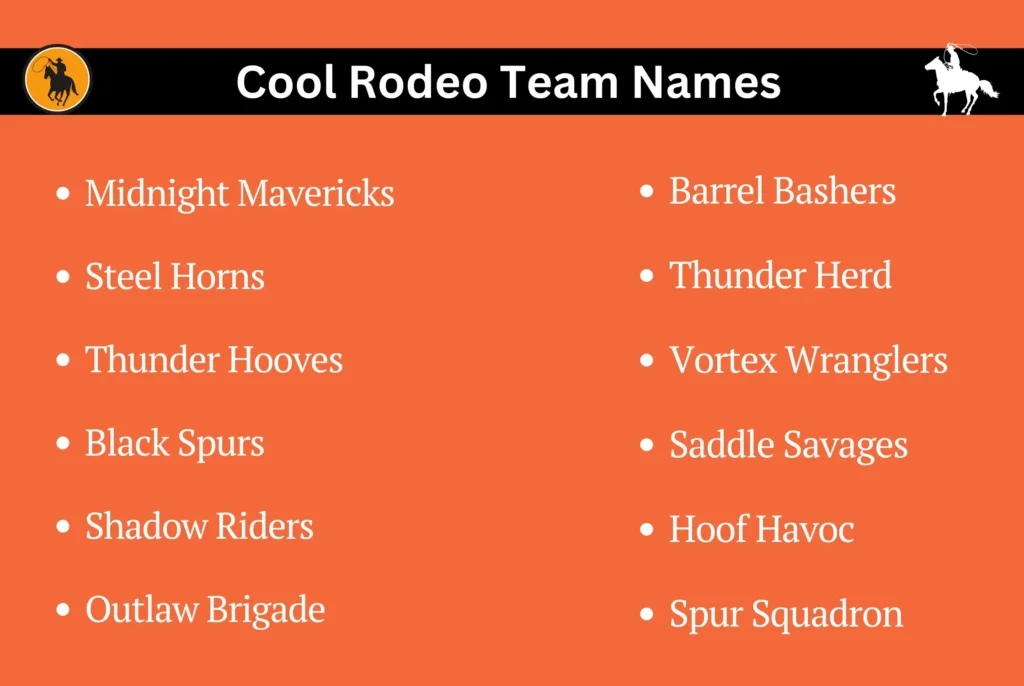 Cool Rodeo Team Names
