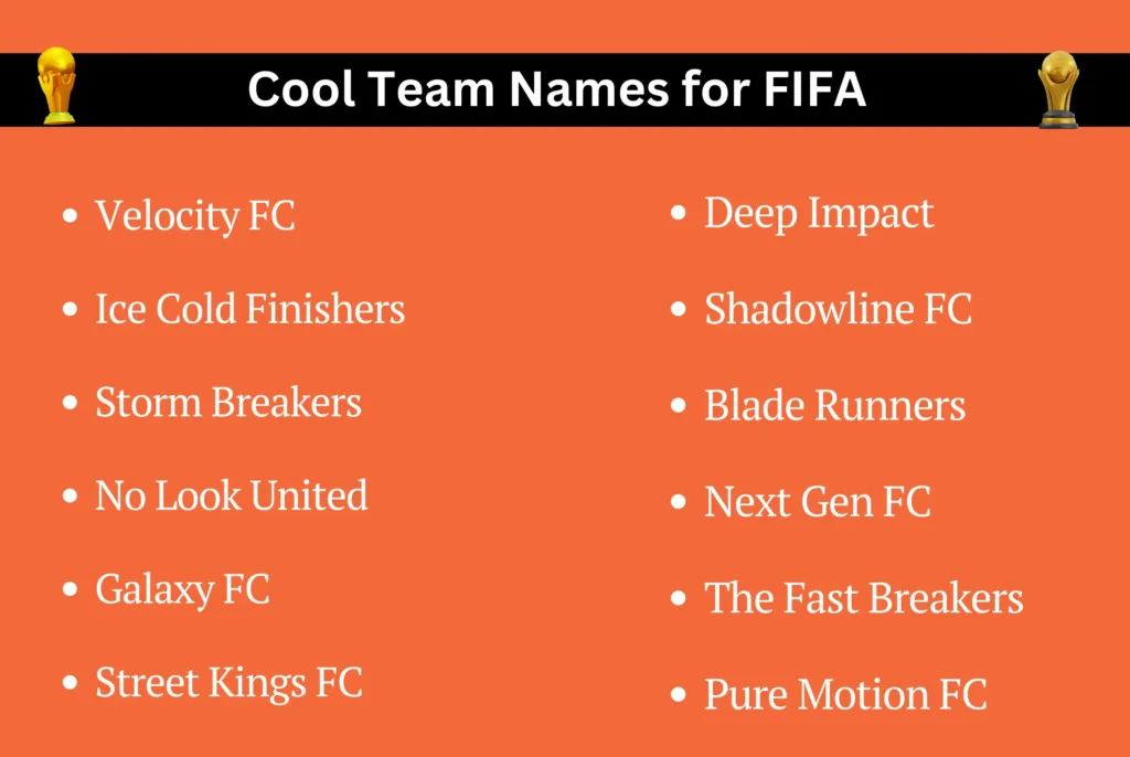 Cool Team Names for FIFA