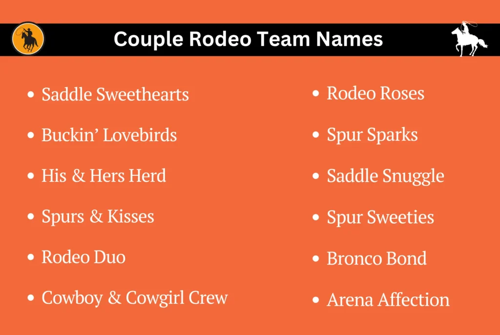 Couple Rodeo Team Names