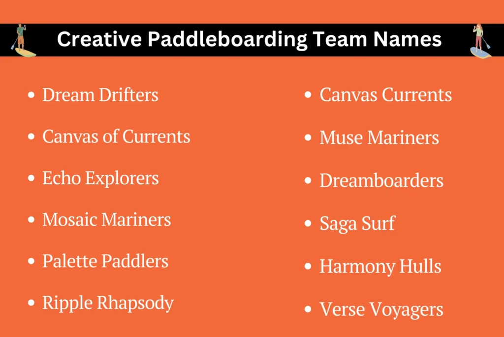 Creative Paddleboarding Team Names