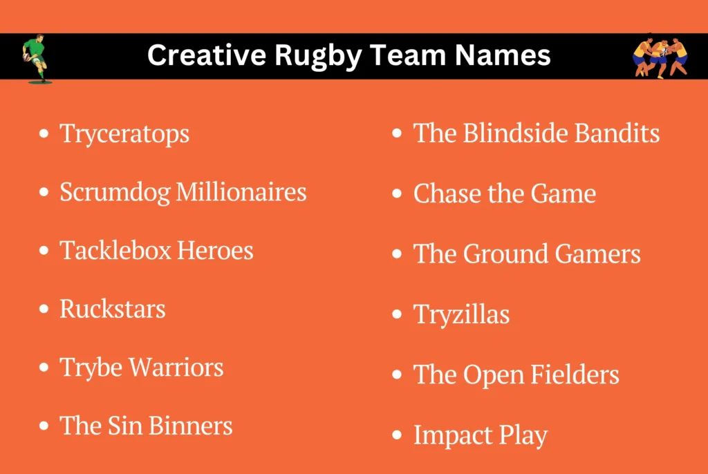Creative Rugby Team Names