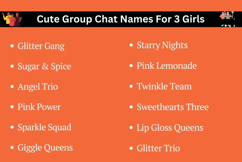 Cute Group Chat Names For 3 Girls