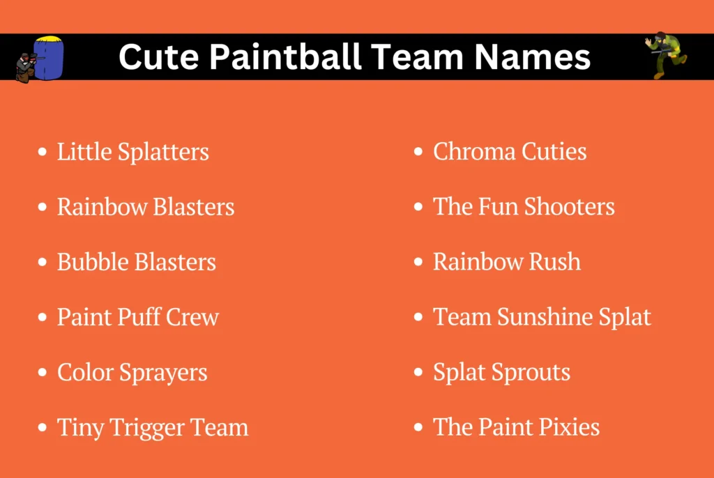 Cute Paintball Team Names