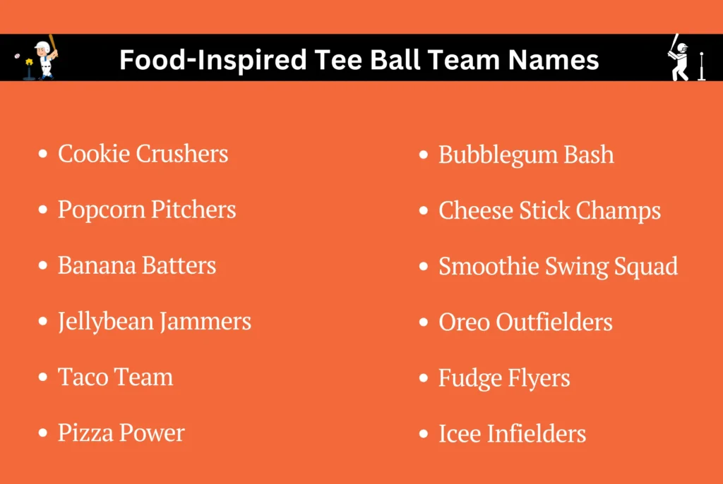 Food-Inspired Tee Ball Team Names