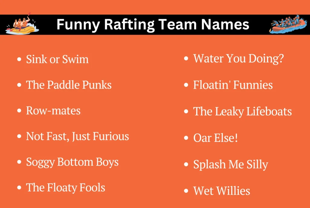 Funny Rafting Team Names