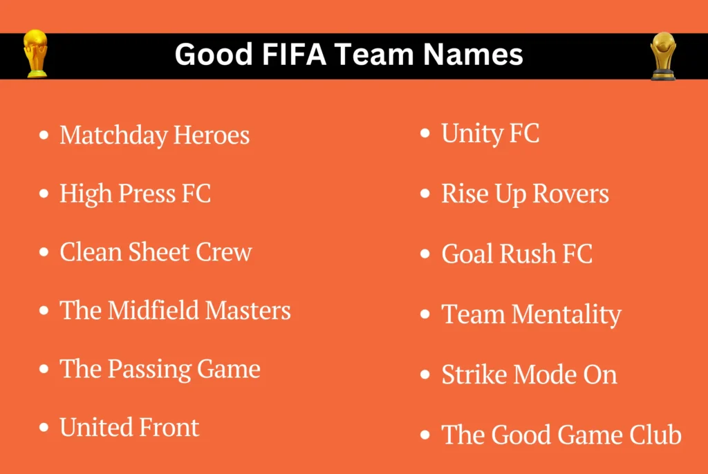 Good FIFA Team Names