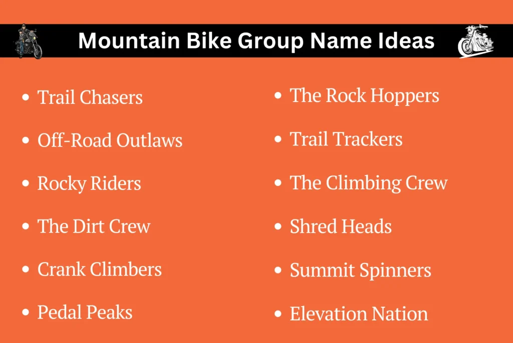 Mountain Bike Group Name Ideas